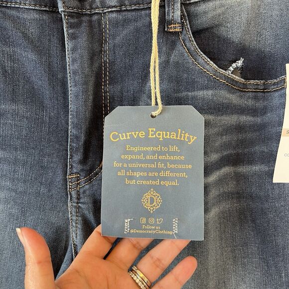 Democracy Jeans Women’s Ab Solution High Rise Ankle Blue Denim Size 12 NWT’s - Picture 9 of 14